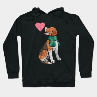 Foxhound watercolour Hoodie